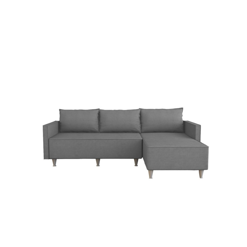 Aybuke Sectional, Grey, Gray Fabric