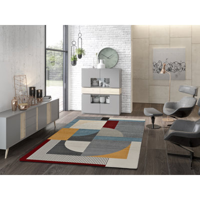 Zeveren Rectangle Geometric Area Rug