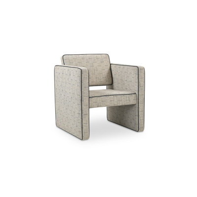 Harris Accent Chair Black And Beige Weave