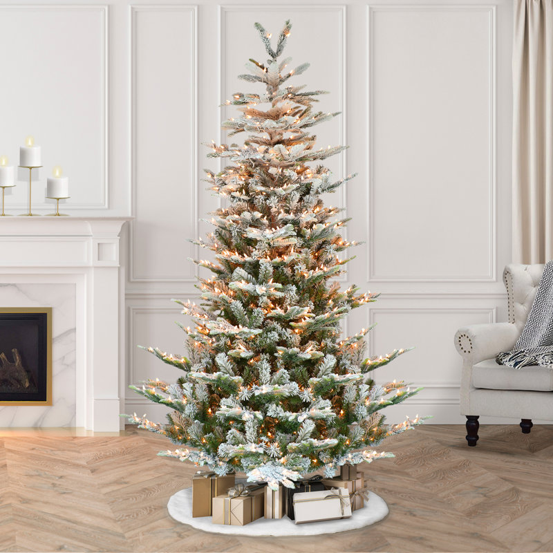 Glendalys 7.5' Lighted Artificial Fir Christmas Tree