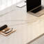 Bureau blanc et blanc en bois fritté en forme de L + bois manufacturé avec 3 tiroirs-26939474