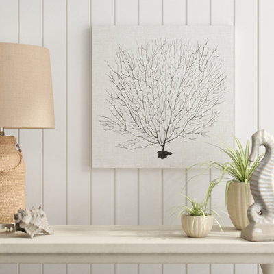 Shadow Sea Fan II by Grace Popp - Graphic Art on Canvas