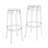 Modern Stackable Clear Acrylic Bar Stools Set of 2