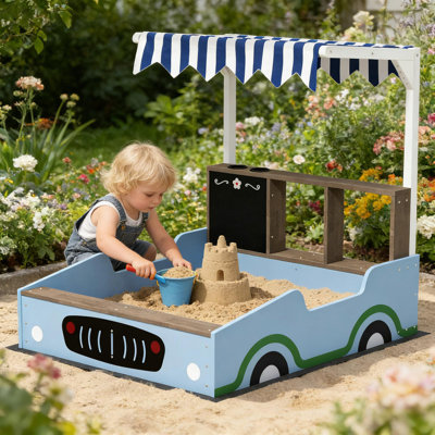 Bac à sable en bois pour enfants, station de jeu pour enfants en plein air