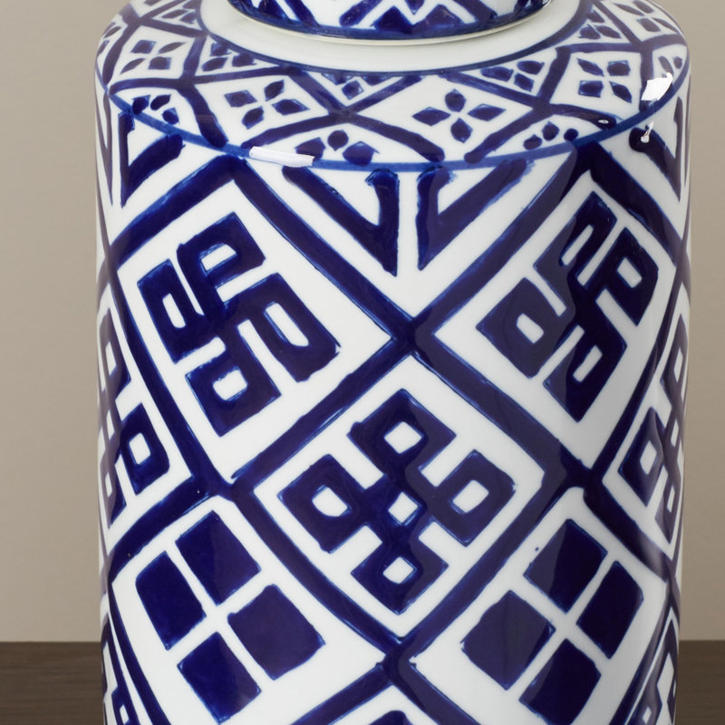 Anamar Ceramic Table Vase, 13.8" H x 6.3" W x 6.3" D