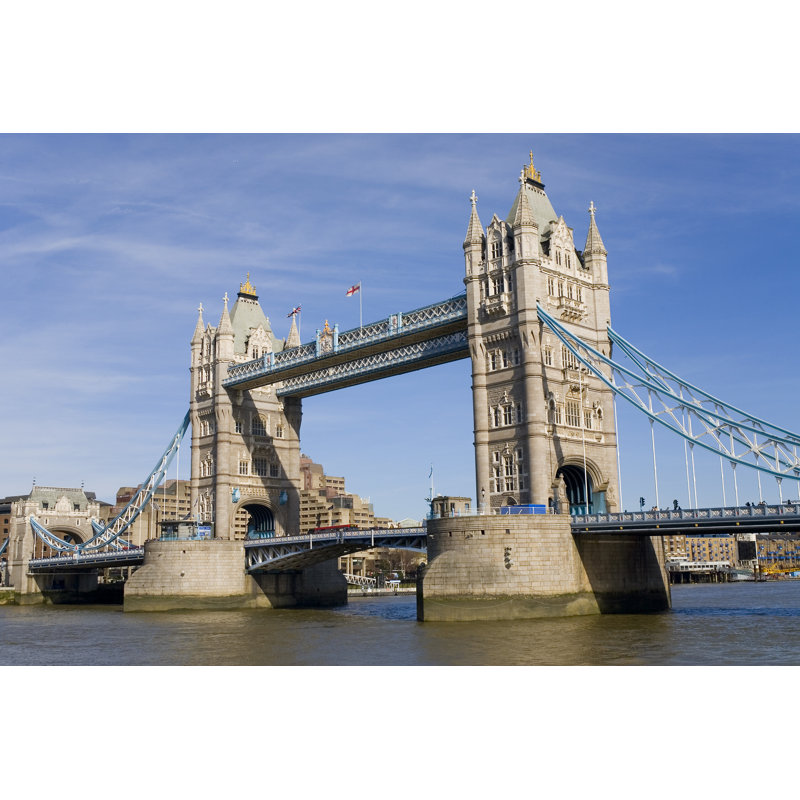 Famous tower bridge 1 Piece Wrapped Canvas Wall Art, 30cm H x 46cm W