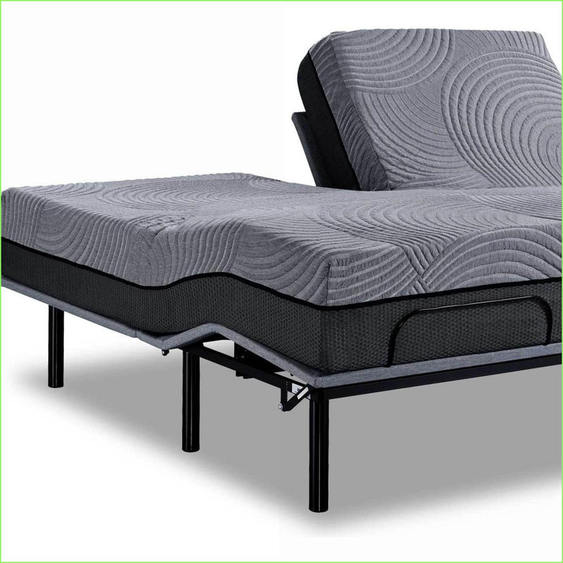 Matelas Matelas en mousse viscoélastique gélifiée infusée de gel très grand 12 pouces | Gris anthracite | Mousse