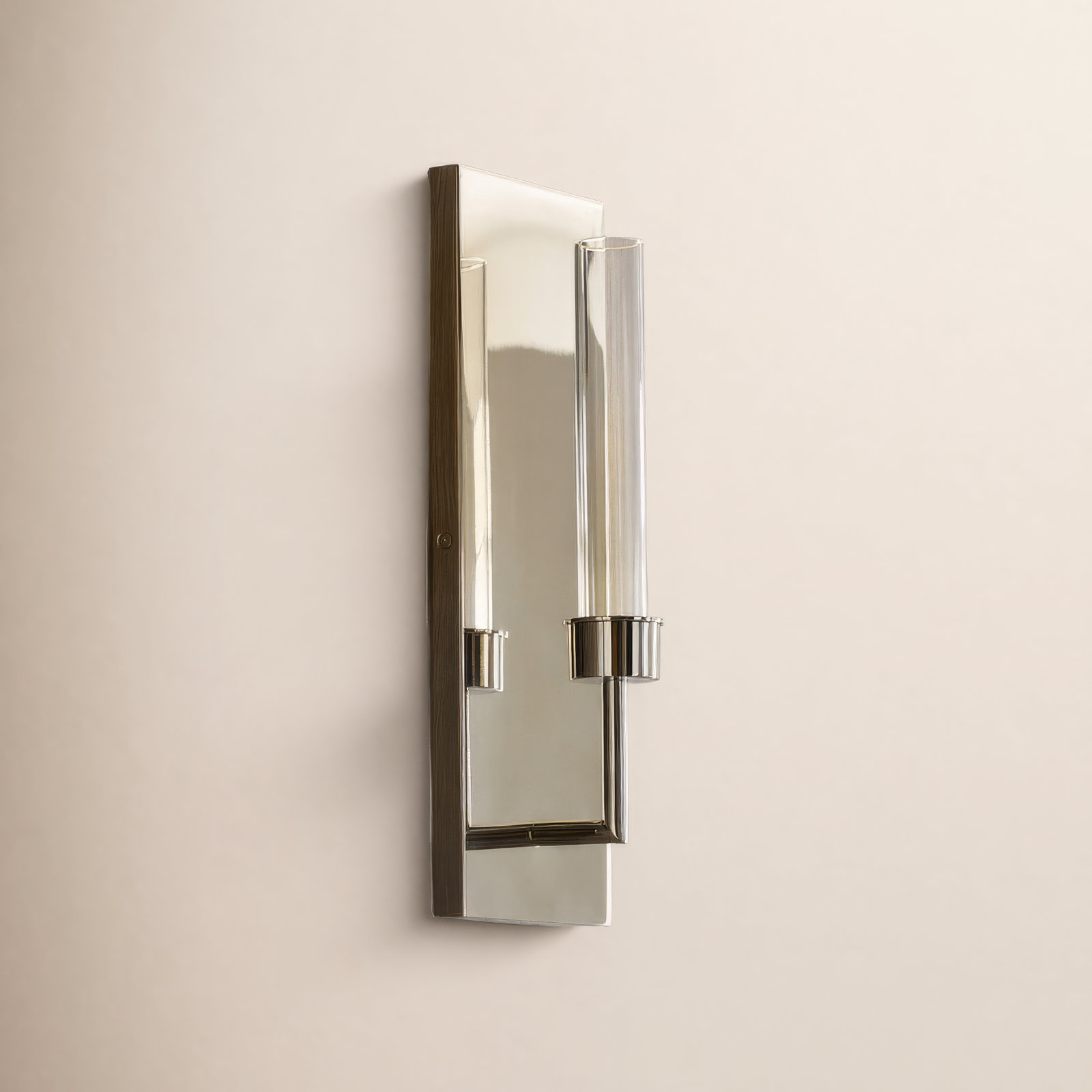 Linger Single Light Armed Sconce, Polished Nickel