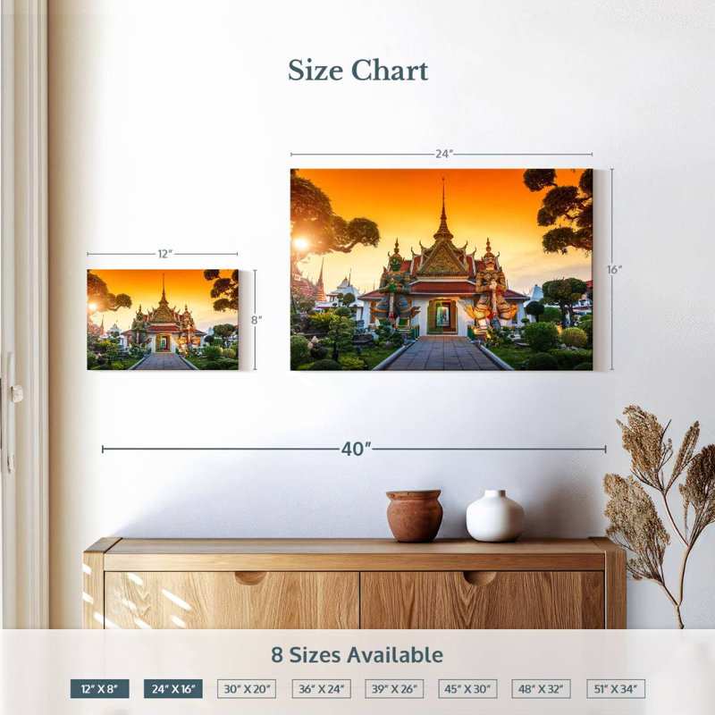 Adella Wat Arun Gate, 16" H x 24" W