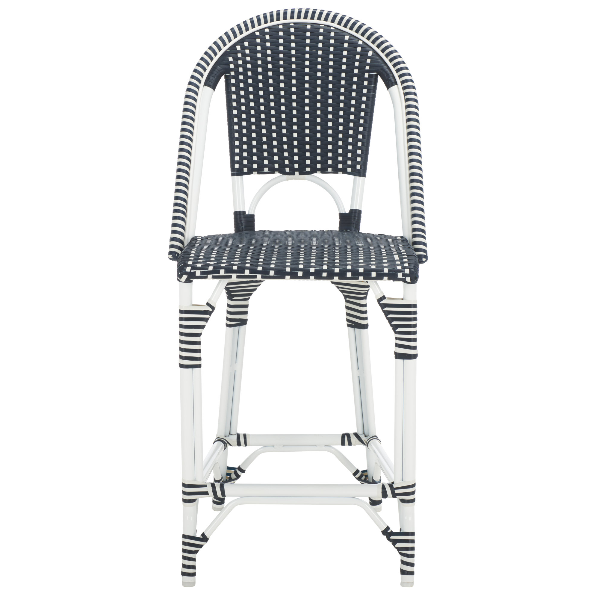 Kesa California 25" Patio Counter Stool, Navy / Navy / White