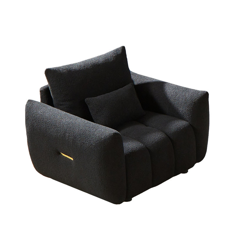 Canapé moderne, canapé de salon, canapé d'appartement, 6, Noir