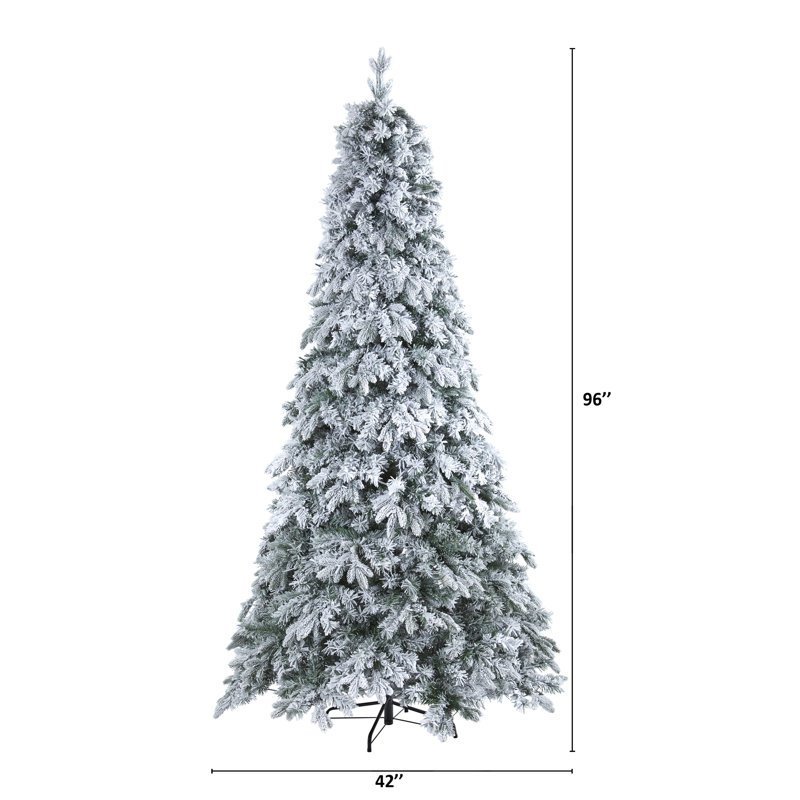 Lighted Artificial Pine Christmas Tree, 8' H