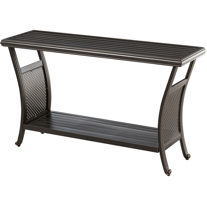 Lishia Rectangular Metal Outdoor Buffet & Console Table , 50'' in. W 15'' in. D