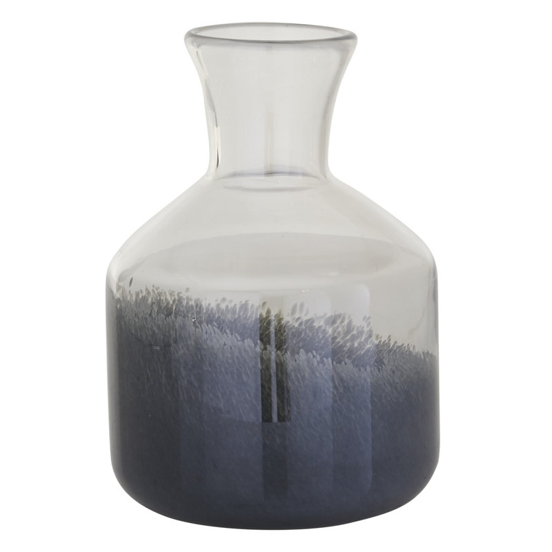 Glass Table Vase, 10" H x 7" W x 7" D