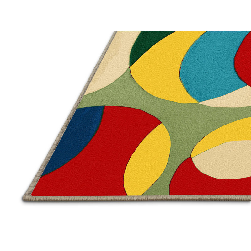 Vivid Wiggle Rug, Square 5'