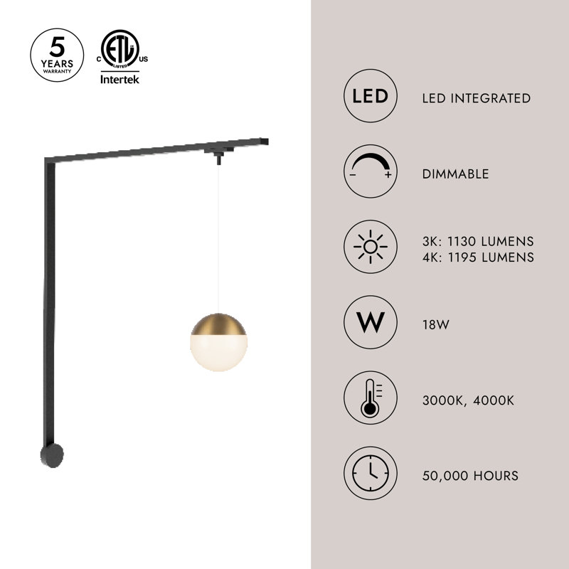 Monae 7-in Gold dimmable LED Trilo Wall Kit, Brushed Gold