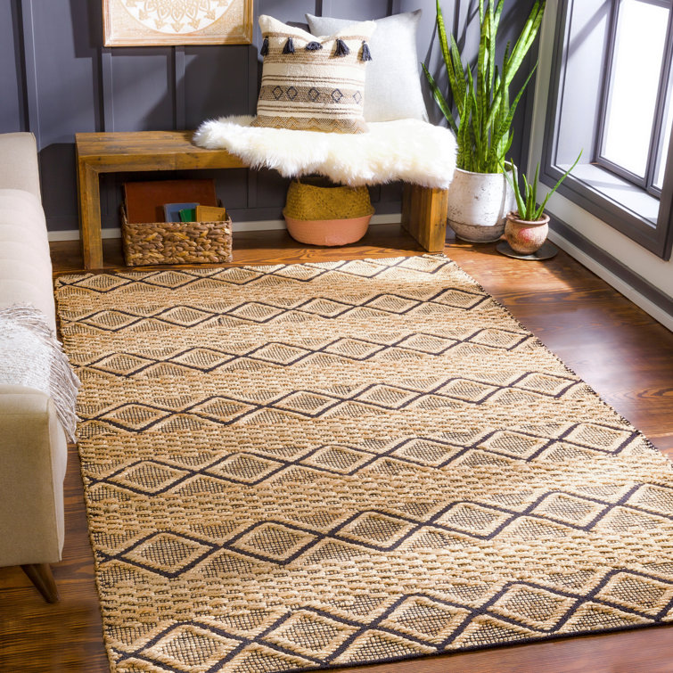 Colin Geometric Handwoven Tan Area Rug