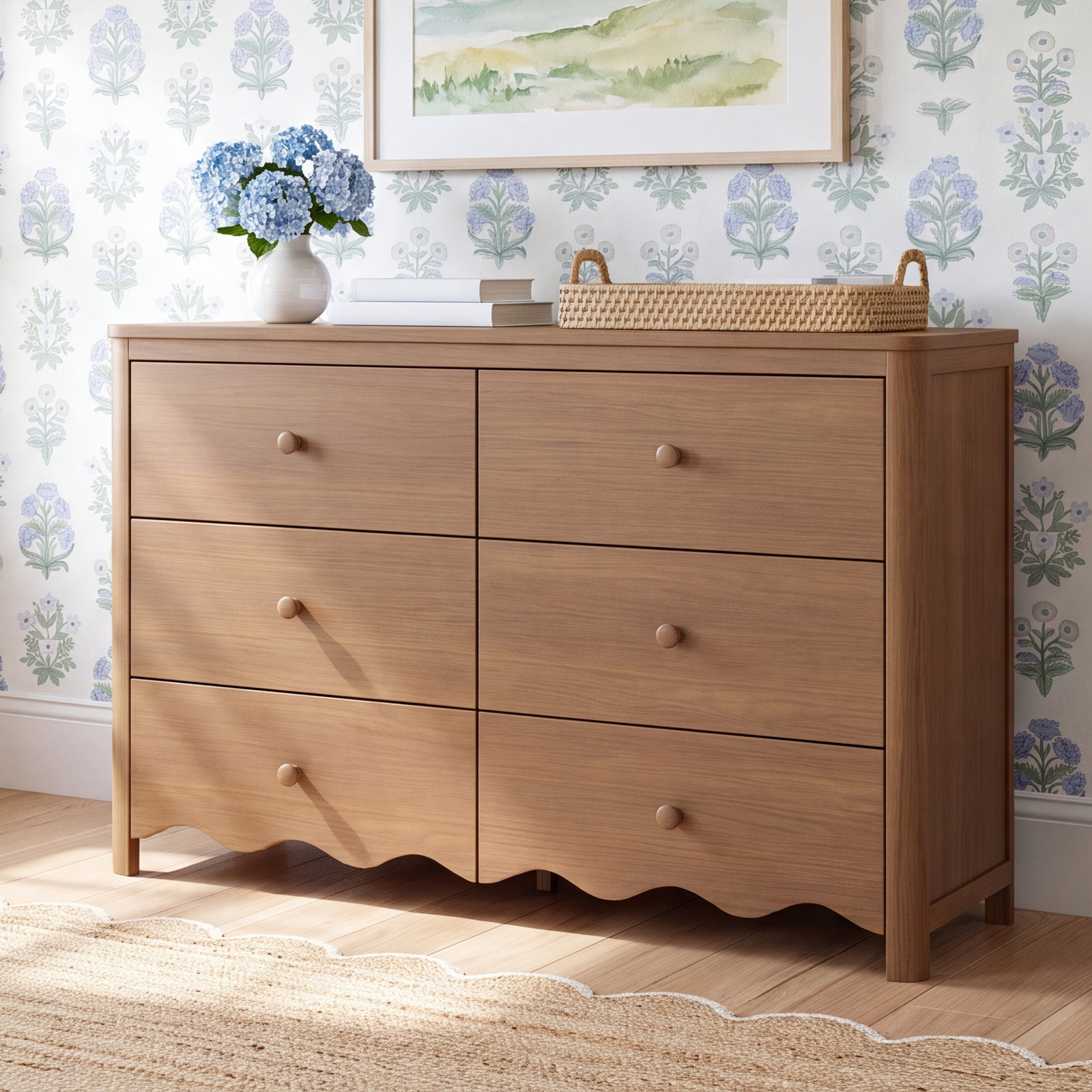 Casablanca 6-Drawer Double Dresser, Hazelnut