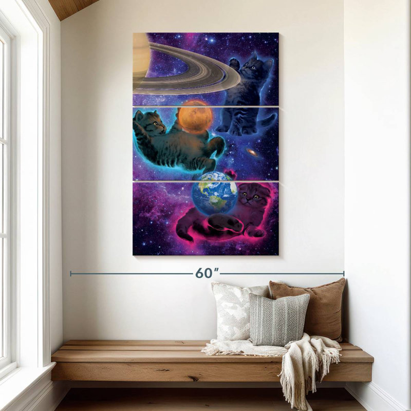 Brampt Cosmic Kittens, 50" H x 32" W