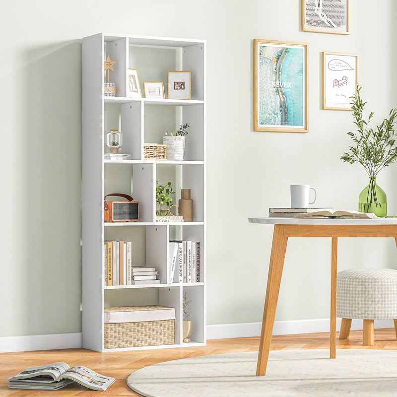 Nasiar 166cm H x 62cm W Geometric Bookcase