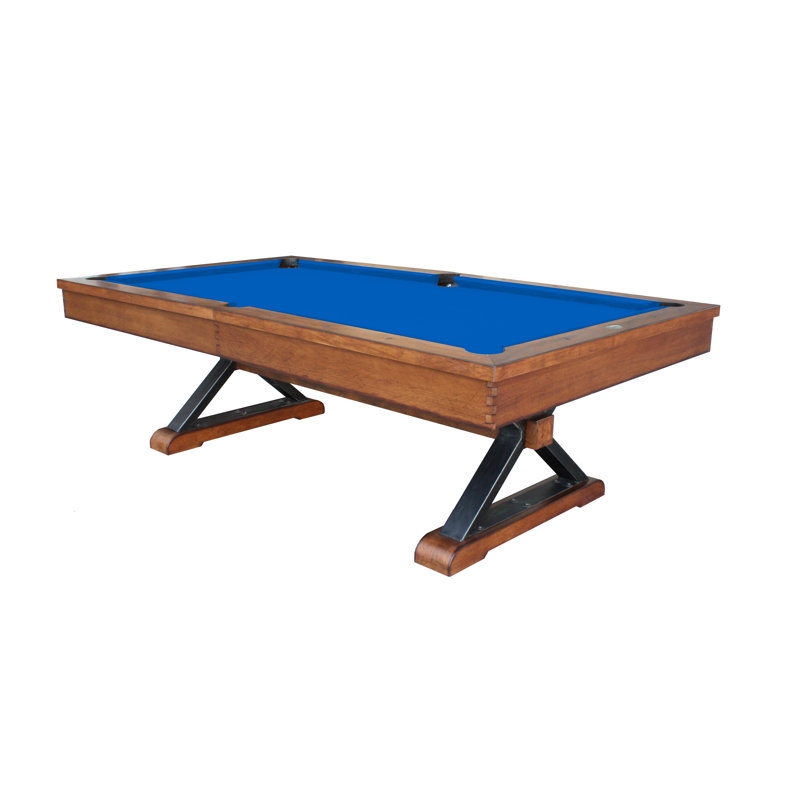Playcraft Santa Fe 7' Slate Pool Table With Dining Top & Benches/Professional Installation Included, Electric Blue, 7'