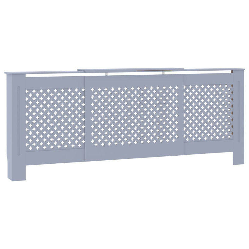 Housse de radiateur en panneau de fibres à densité moyenne gris, Gris