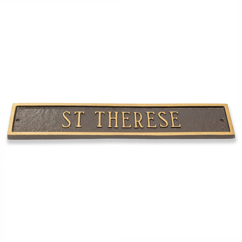 Plaque d’adresse murale sur 1 ligne Classic, Rouge brique / argent, Oui