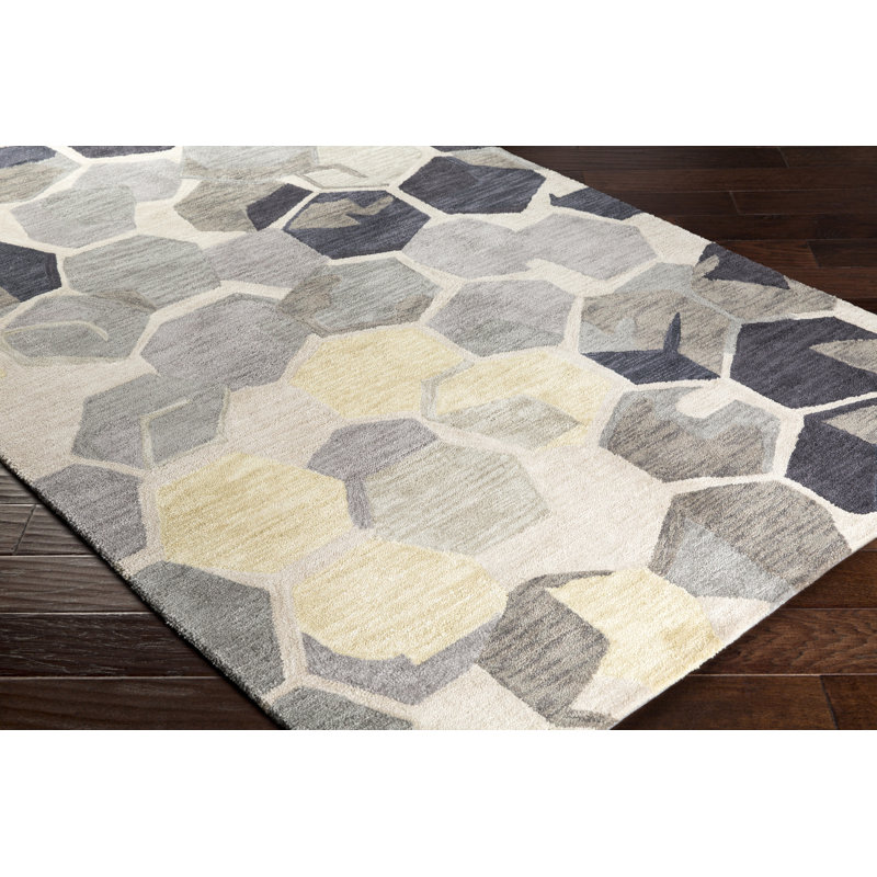 Tapis touffeté à la main Hebert, Rectangle 8 pi x 10 pi