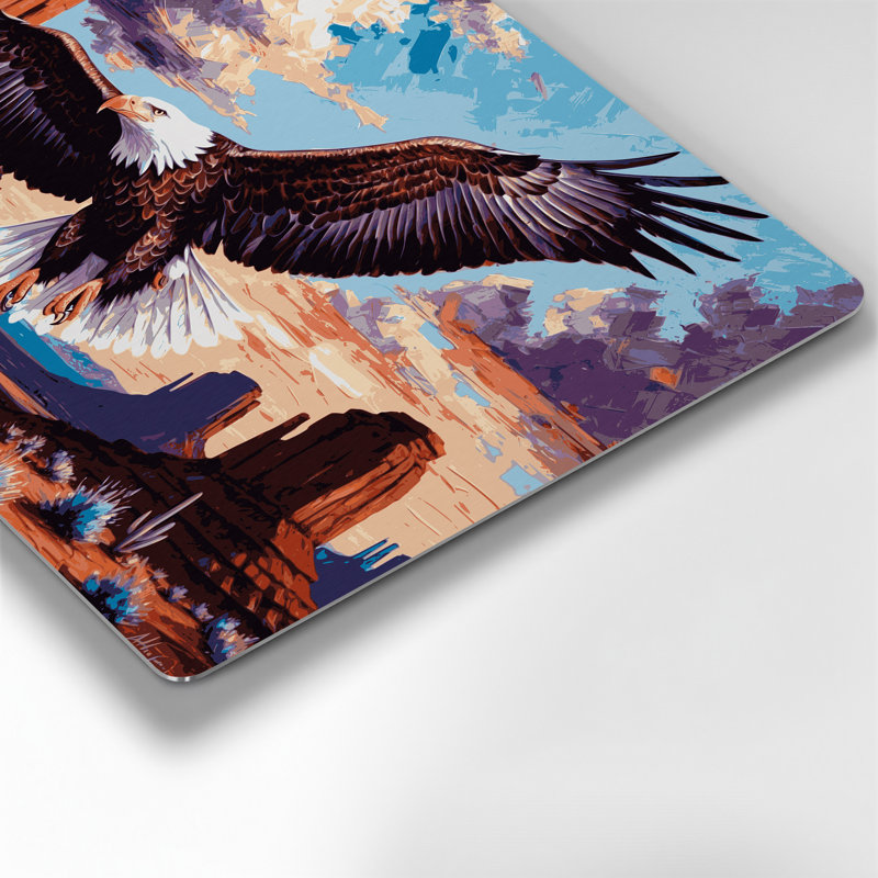 «Southwestern Animals Birds of Prey», art mural en métal 5 bruns, H 24 po x l 36 po