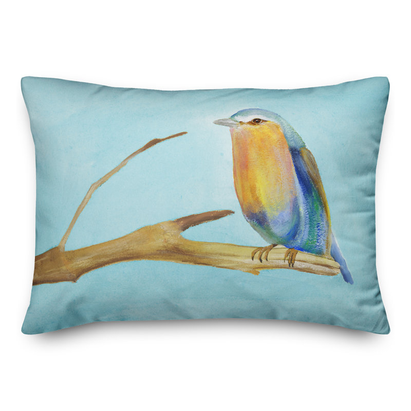 Outdoor Reversible Throw Pillow, Blue
