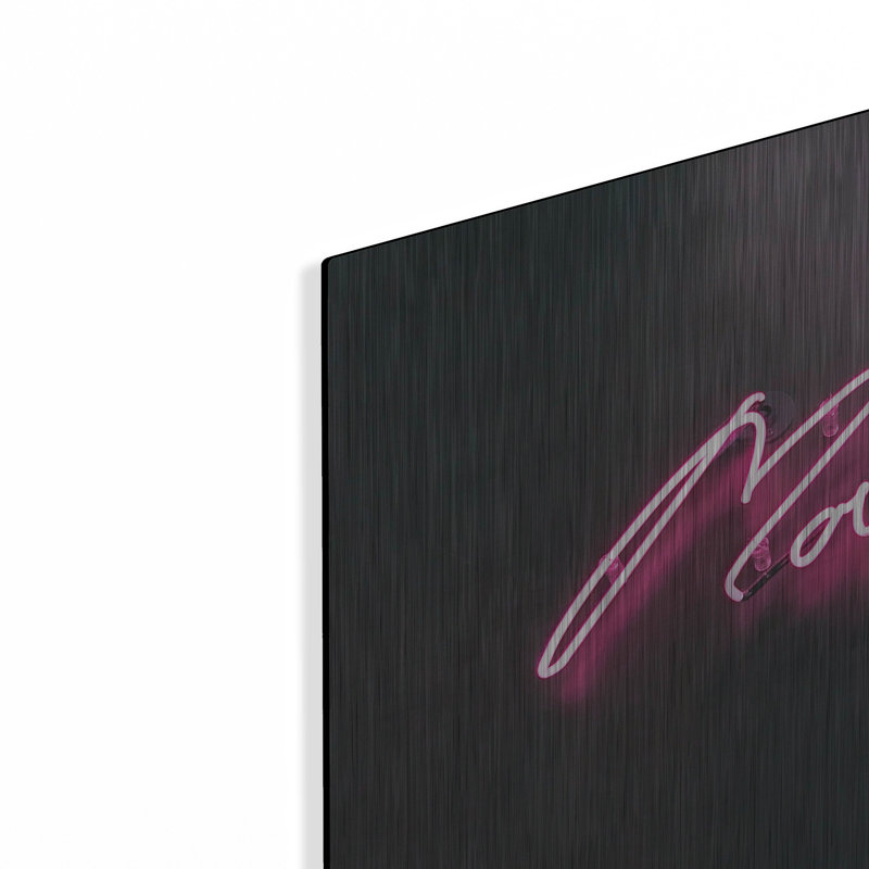 «Move Me In Neon Pink», art mural en métal, H 16 po x l 24 po