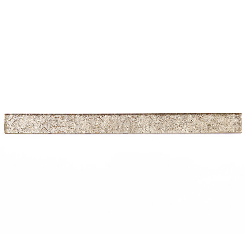 Pencil 12'' x 1'' Glass Border Tile, Gold