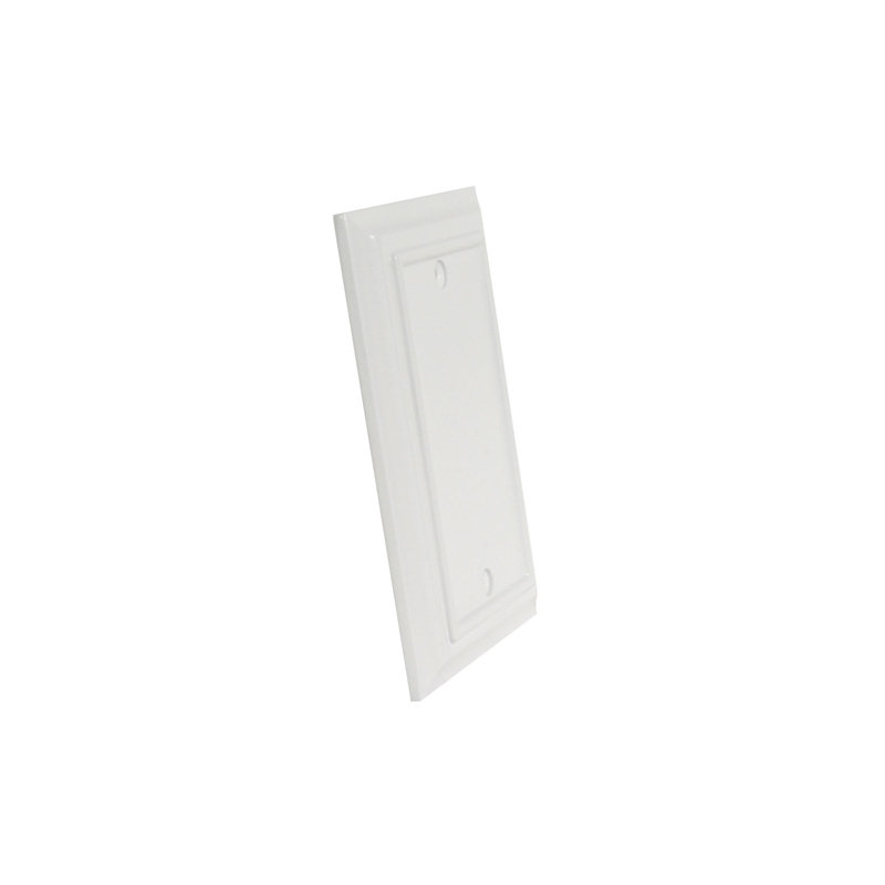 Amerelle Chelsea White Steel 1-Gang Blank Wall Plate