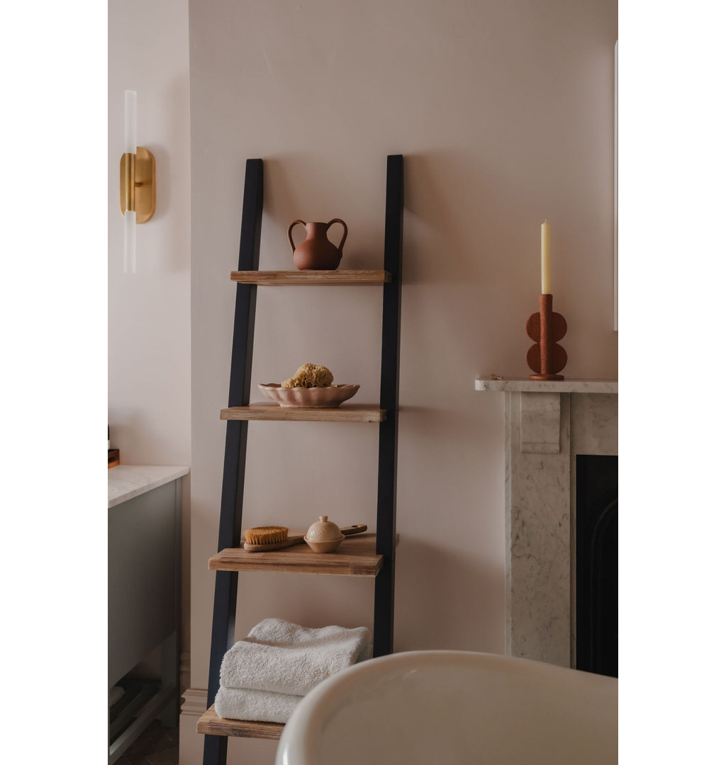 Addisun 44cm W Solid Wood Height -Adjustable Shelving Unit