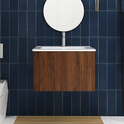 Taiyah 24'' Single Bathroom Vanity with Ceramic Top