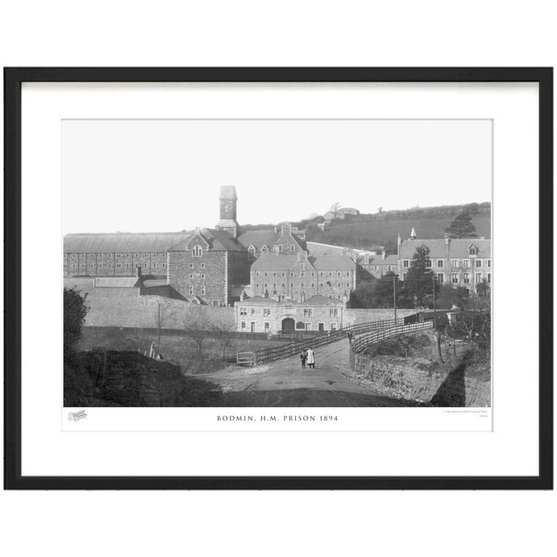 Bodmin, H.M. Prison 1894 - Single Picture Frame Print on Wood, 40cm H x 50cm W x 2.3cm D