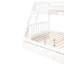 Lit superposé blanc avec rangement blanc et polyvalent pour le rangement de toute chambre à coucher. Fabrication en bois de pin massif. Économie d'espace supplémentaire. Disposition. Barrières de sécurité sécuritaires. Aucun sommier tapissier requis