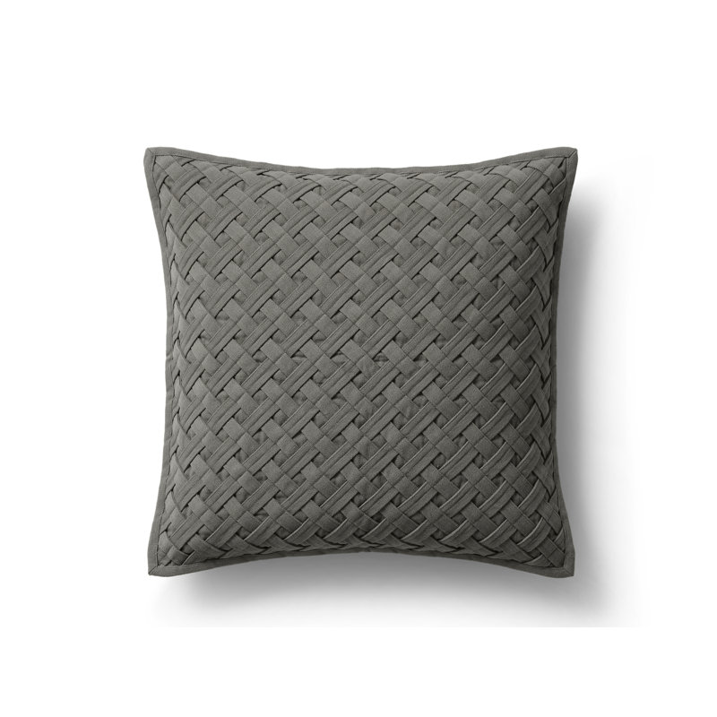 Suffield Lattice Throw Pillow In Grey, Gray