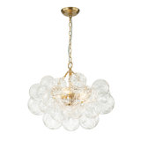 Macosh 3 - Light Textured Glass Bubble Chandelier