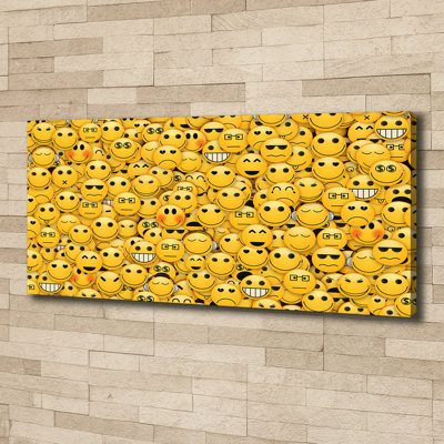 Emoticons - Wrapped Canvas Print