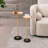 2 Pcs Adjustable Side Table, Small Tea Martini Table, Gold, Natural Marble Decorative Pedestal End Table For Display And Storage