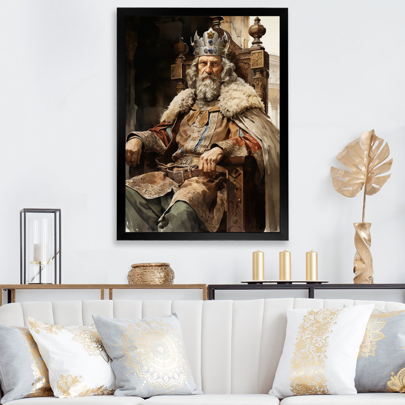 «Bracking Emperor Charl Allemagne Carolingian Portrait II», reproduction sur toile, H 20 po x l 12 po x P 1 po