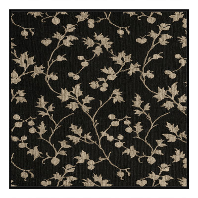 Washable Currant Black Fruits Area Rug