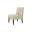 Chaise d'appoint moderne, fauteuil sans accoudoirs avec pieds en bois, beige