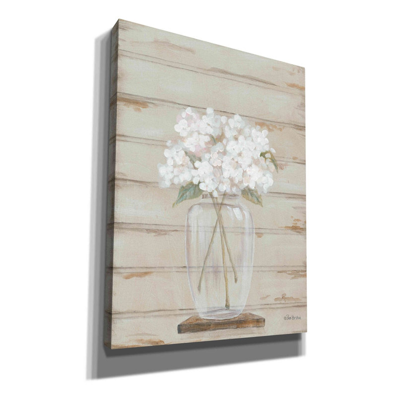 «Hydrangeas in Vase» par Pam Britton, art mural sur toile, H 54 po x l 40 po x P 1,5 po