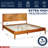 Kalleen Solid Wood Bed Frame with Artistic Patterned Headboard-89657002-89657000