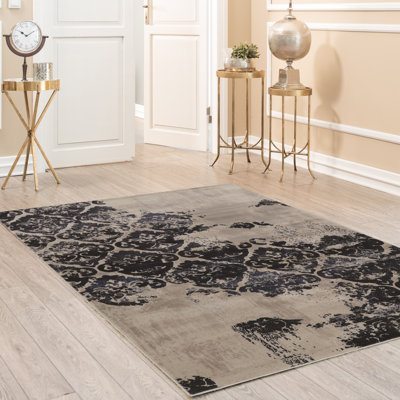 Tapis beige / noir Valdosta