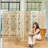 Classical Carved Room Divider - 5.75ft Wood Folding Privacy Screen-1560984376-1566618886