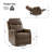 McGuffey Faux Leather Swivel Rocker Recliner with Metal Base-906973269