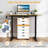 48” x 24” Electric Standing Desk with LED Display 2 Memory Height Settings for Home Natural+Black-2042360887